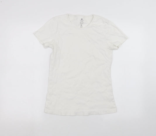 DOMYOS Girls White   Basic T-Shirt Size M