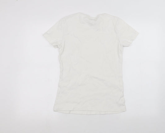 DOMYOS Girls White   Basic T-Shirt Size M