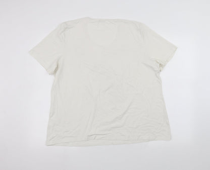ELVI Womens White   Basic T-Shirt Size S