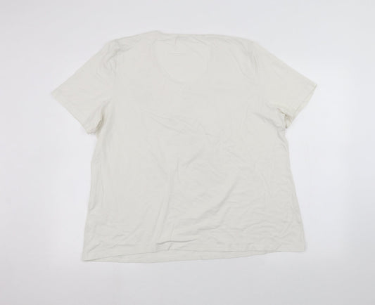 ELVI Womens White   Basic T-Shirt Size S
