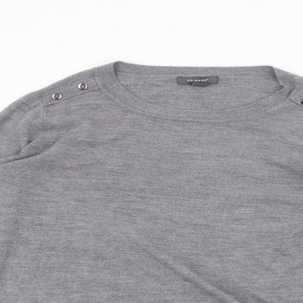 Primark Womens Grey   Pullover Jumper Size L