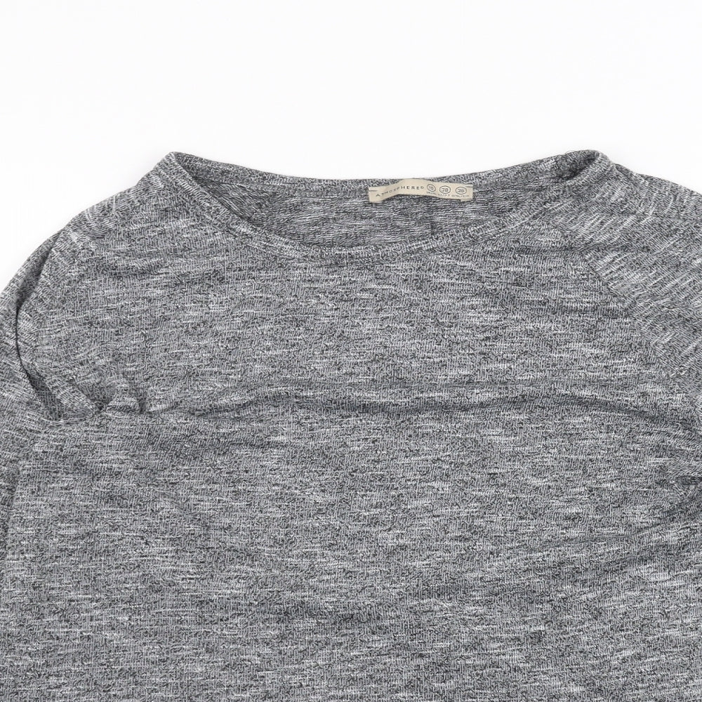 Womens UK Size 10 Atmosphere Grey Basic T-Shirt