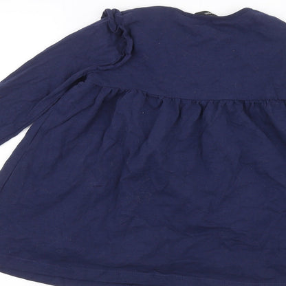 George Girls Blue   Basic T-Shirt Size 6-7 Years
