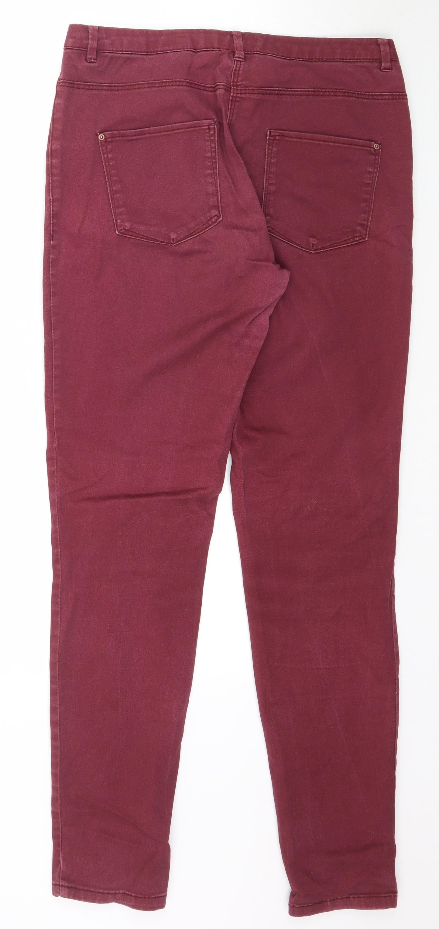 Womens UK Size 10 H&M Regular Fit Skinny Red Jeans