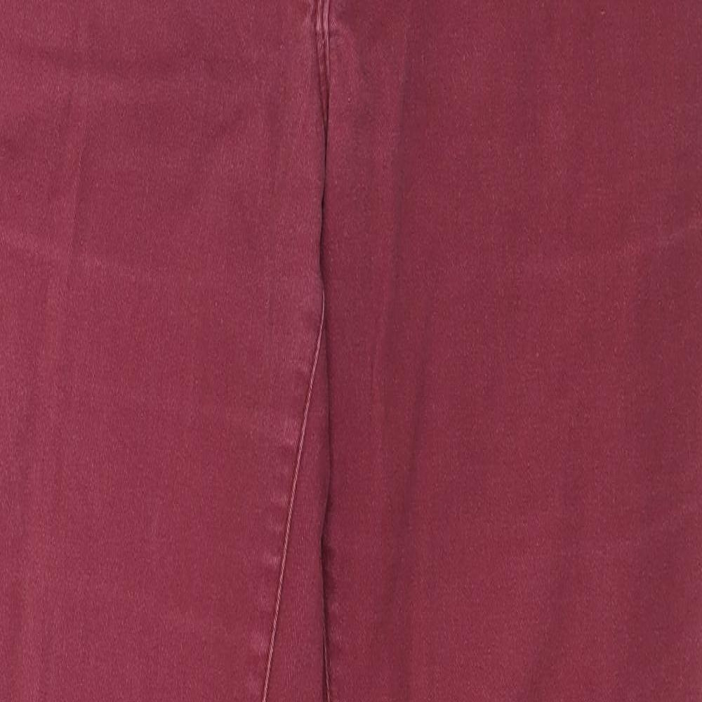 Womens UK Size 10 H&M Regular Fit Skinny Red Jeans