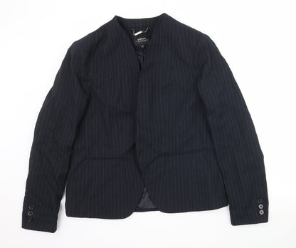 Papaya Womens Black Striped  Jacket Blazer Size 18