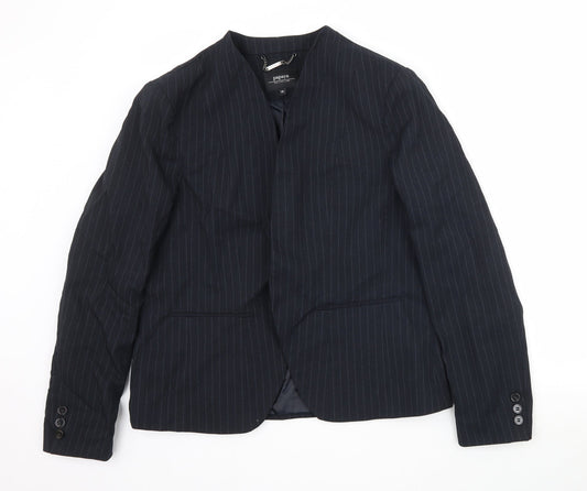 Papaya Womens Black Striped  Jacket Blazer Size 18
