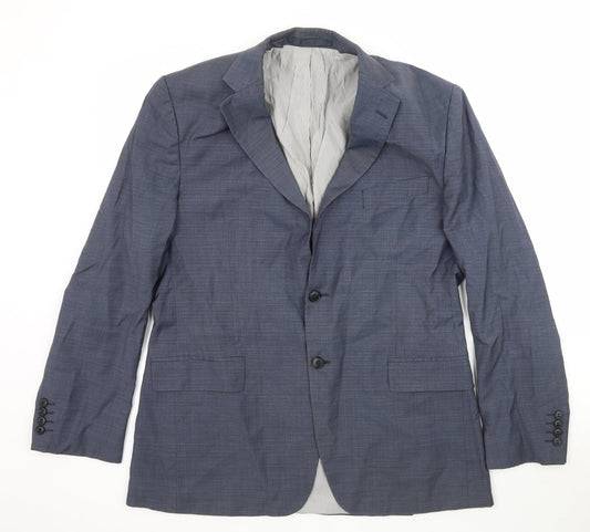 Mens UK Size 42 Marks and Spencer Regular Blue Suit Jacket