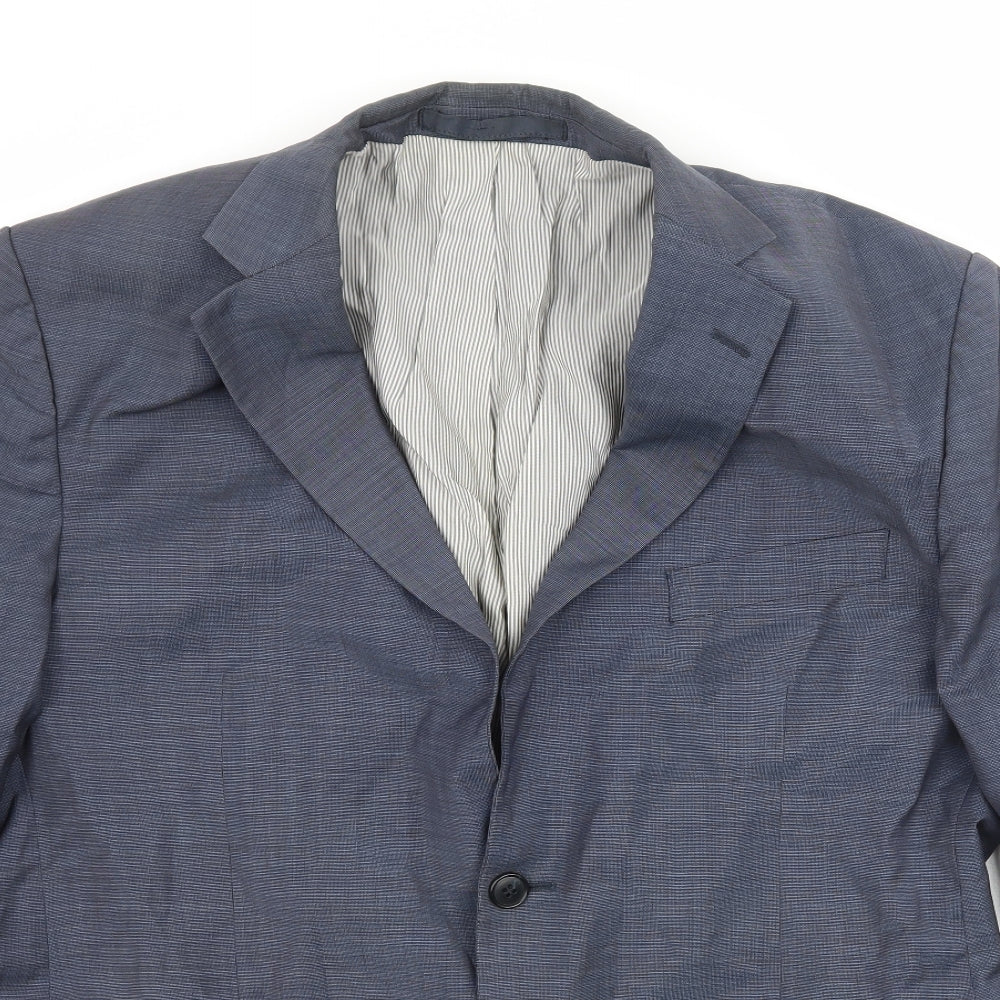 Mens UK Size 42 Marks and Spencer Regular Blue Suit Jacket