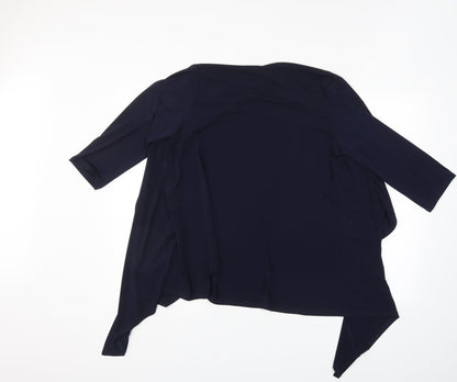 Womens UK Size 14 Annabelle Blue Cardigan Jumper