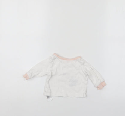 Primark Girls White   Pullover Jumper Size 3-6 Months