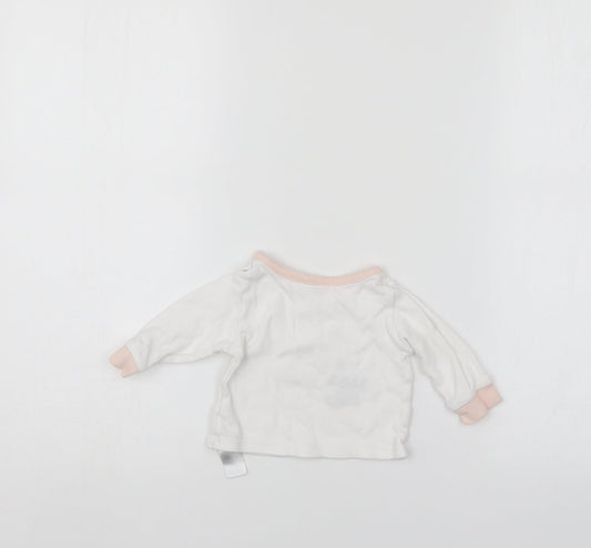 Primark Girls White   Pullover Jumper Size 3-6 Months