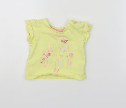 Primark Baby Yellow   Basic T-Shirt Size 0-3 Months