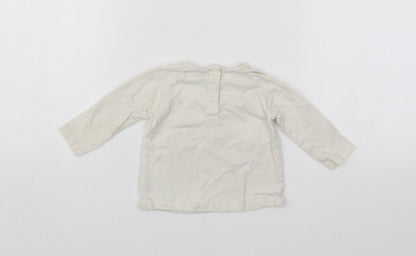 Pep & Co Girls White   Pullover Jumper Size 3-6 Months