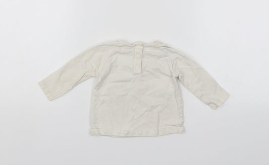 Pep & Co Girls White   Pullover Jumper Size 3-6 Months