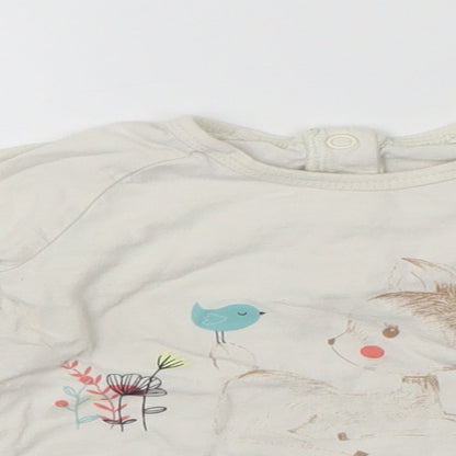 Pep & Co Girls White   Pullover Jumper Size 3-6 Months