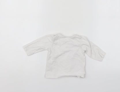 Nutmeg Baby White   Pullover Jumper Size 3-6 Months