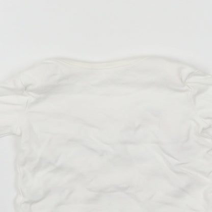 Nutmeg Girls White   Pullover Jumper Size 3-6 Months  - christmas jumper