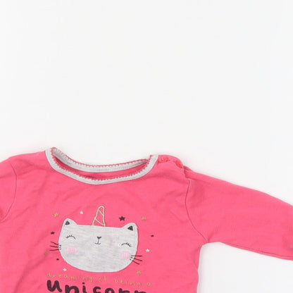 Primark Girls Pink   Pullover Jumper Size 0-3 Months