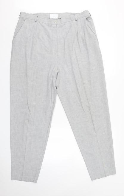 Womens UK Size 20 Plus Collection Regular Fit  Grey Trousers