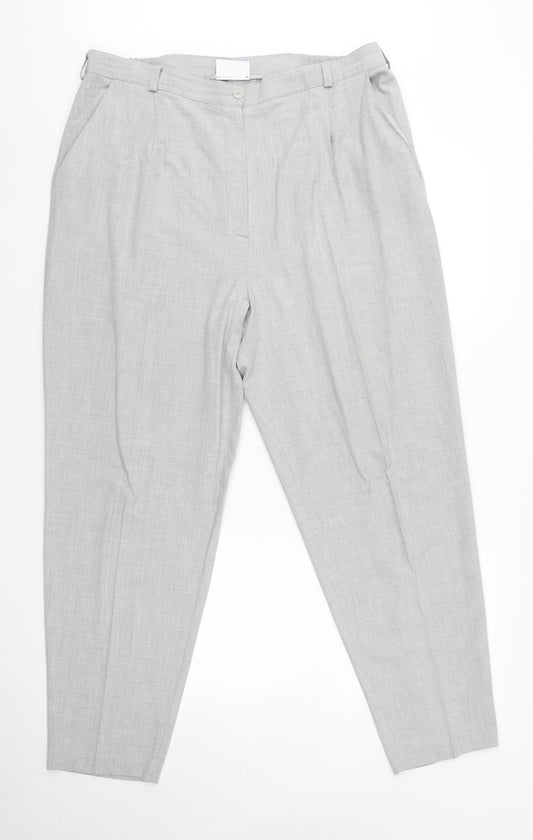 Womens UK Size 20 Plus Collection Regular Fit  Grey Trousers