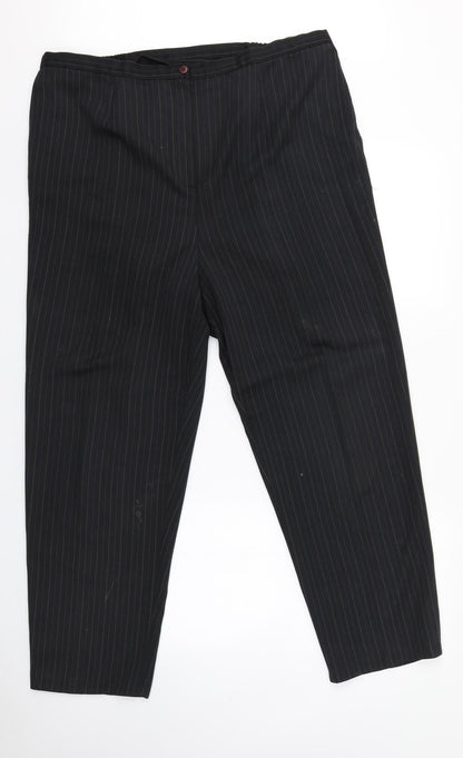 Womens UK Size 22 essence Regular Fit  Black Trousers