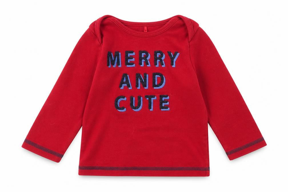 George Boys Red Solid  Cami Pyjama Top Size 9-12 Months  - Merry and Cute
