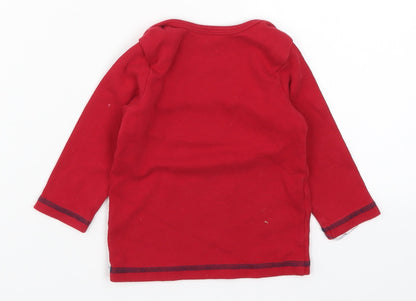 George Boys Red Solid  Cami Pyjama Top Size 9-12 Months  - Merry and Cute