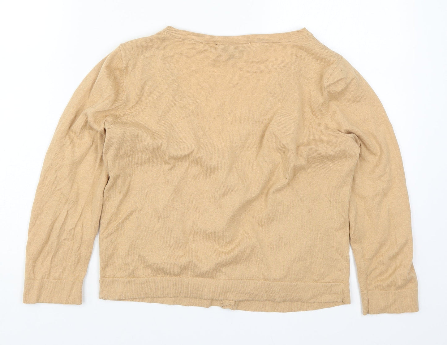 Womens UK Size 10 Wallis Beige Cardigan Jumper