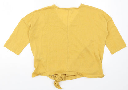 Womens UK Size 10 Marks and Spencer Yellow Pullover Jumper