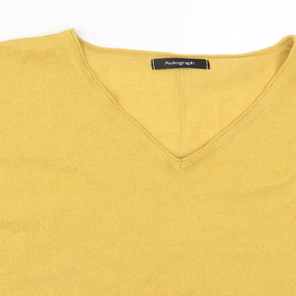 Womens UK Size 10 Marks and Spencer Yellow Pullover Jumper