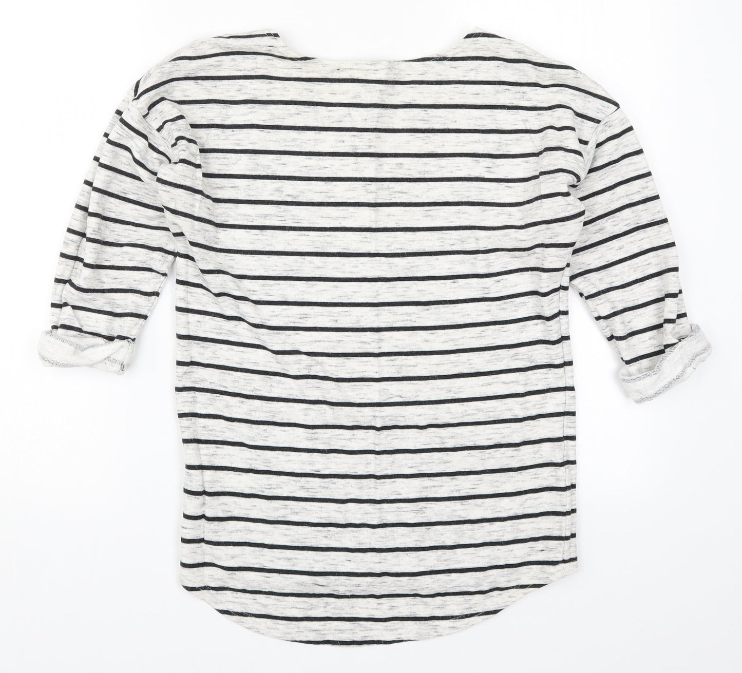 H&M Womens Grey Striped  Pullover Sweatshirt Size XS