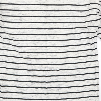 H&M Womens Grey Striped  Pullover Sweatshirt Size XS