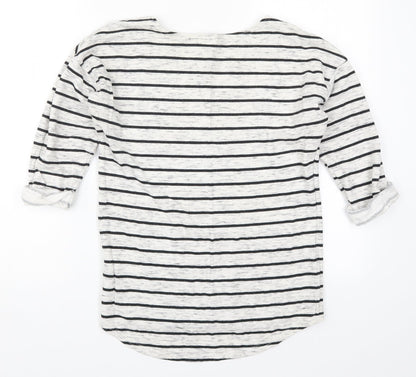 H&M Womens Grey Striped  Pullover Sweatshirt Size S