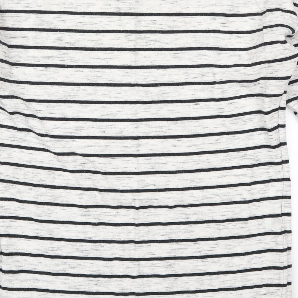 H&M Womens Grey Striped  Pullover Sweatshirt Size S