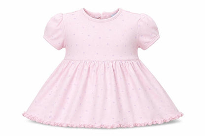 Cherokee Girls Pink Geometric  Skater Dress  Size 9-12 Months  - Love Hearts
