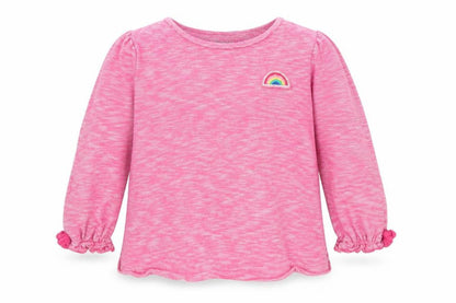 F&F Girls Pink   Basic T-Shirt Size 9-12 Months  - Rainbow
