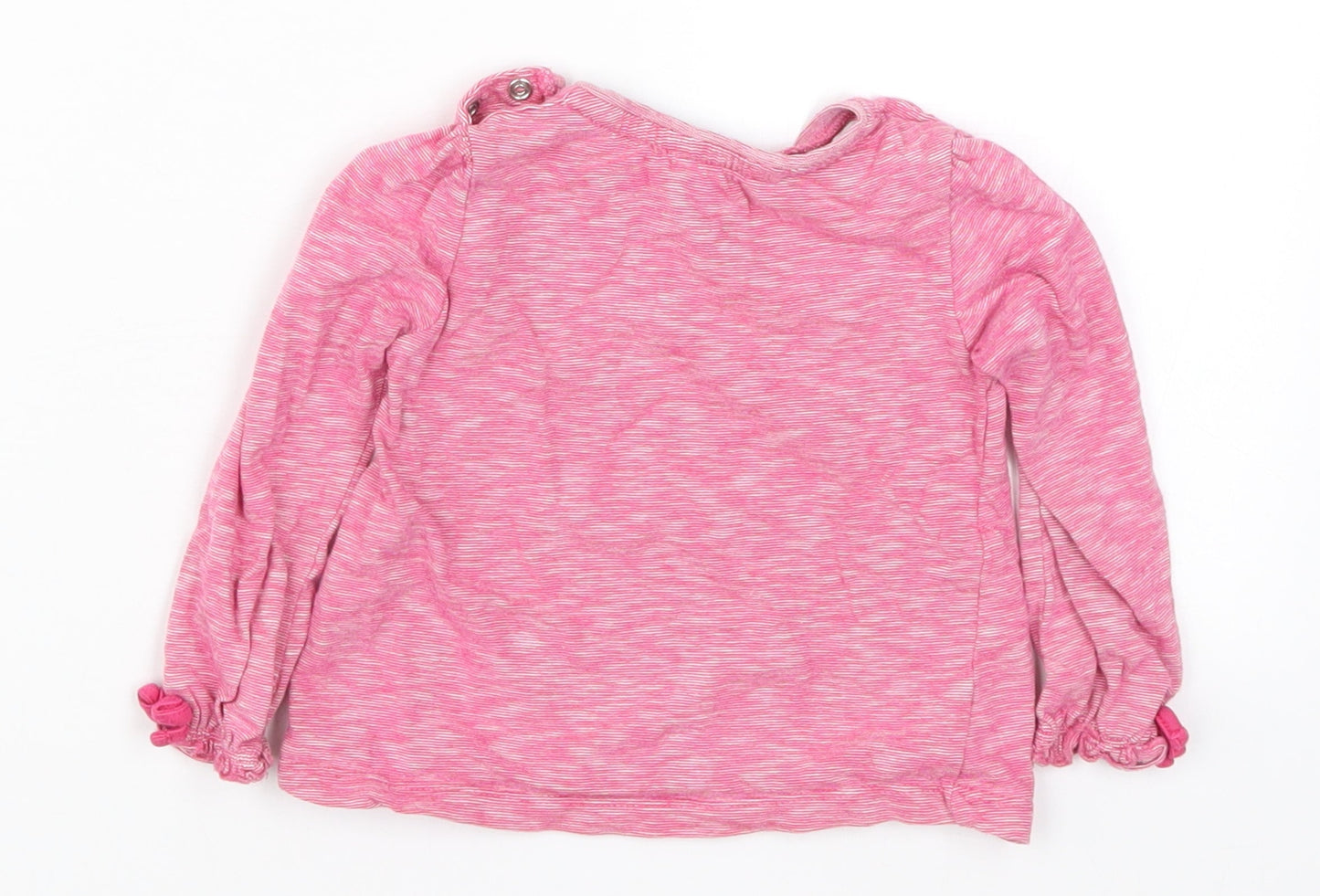 F&F Girls Pink   Basic T-Shirt Size 9-12 Months  - Rainbow