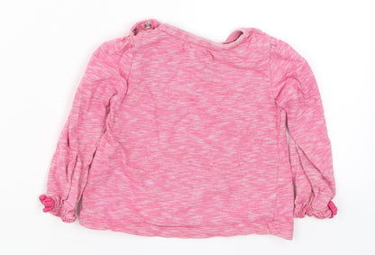 F&F Girls Pink   Basic T-Shirt Size 9-12 Months  - Rainbow