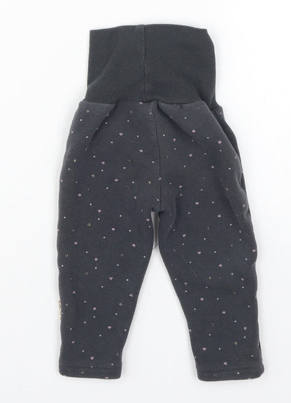 Cool Club Girls Grey Polka Dot  Sweatpants Trousers Size 9 Months  - Love hEarts