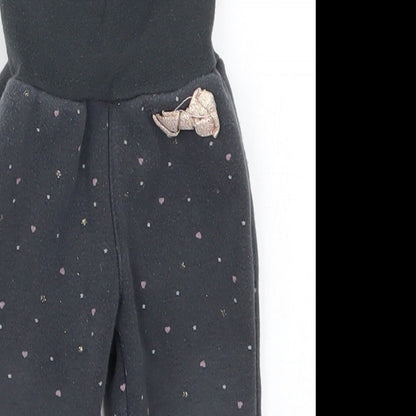 Cool Club Girls Grey Polka Dot  Sweatpants Trousers Size 9 Months  - Love hEarts