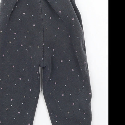 Cool Club Girls Grey Polka Dot  Sweatpants Trousers Size 9 Months  - Love hEarts