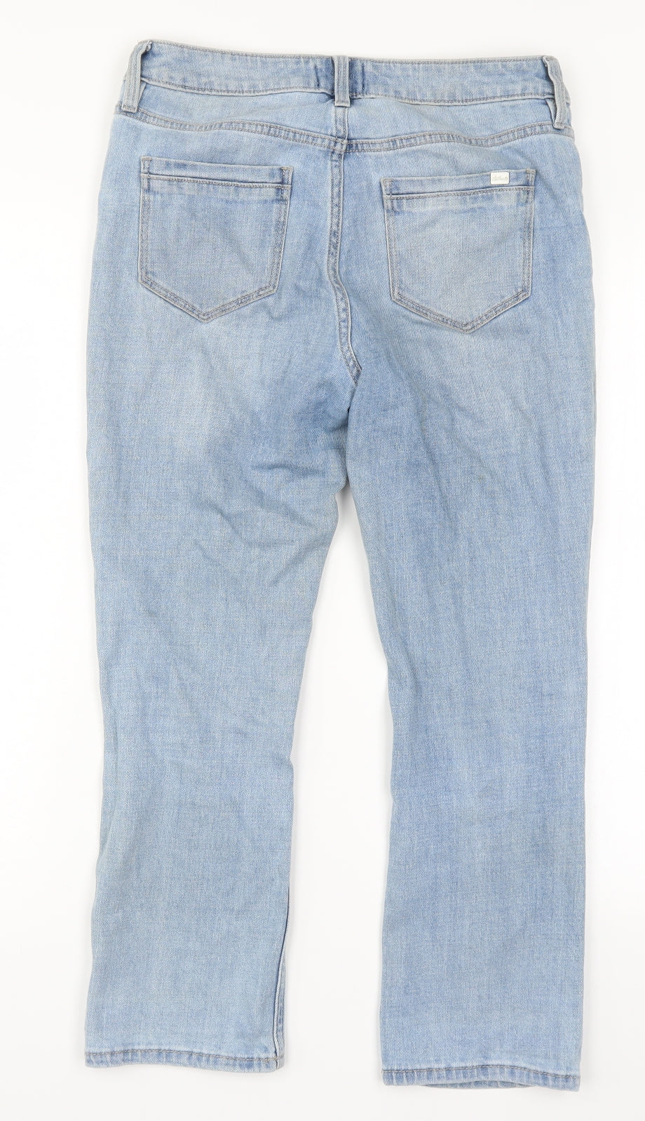 F&F Womens Blue  Denim Straight Jeans Size 8 L24 in