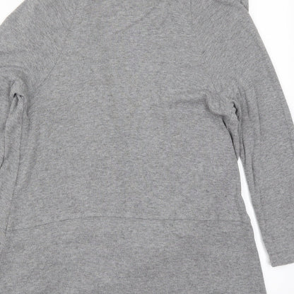 Cupio Womens Grey  Knit Cardigan Jumper Size M
