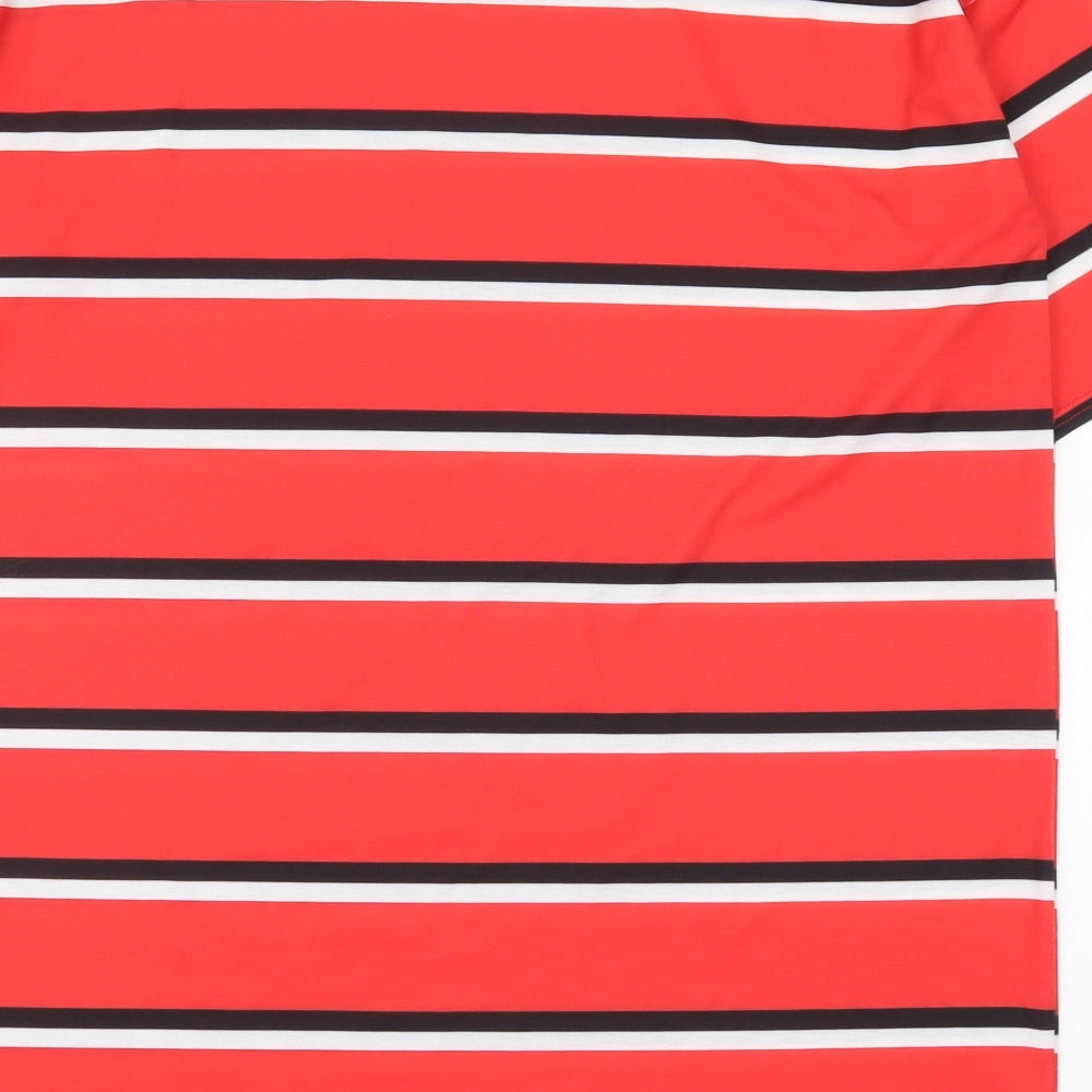 PRETTYLITTLETHING Womens Red Striped  T-Shirt Dress  Size 6