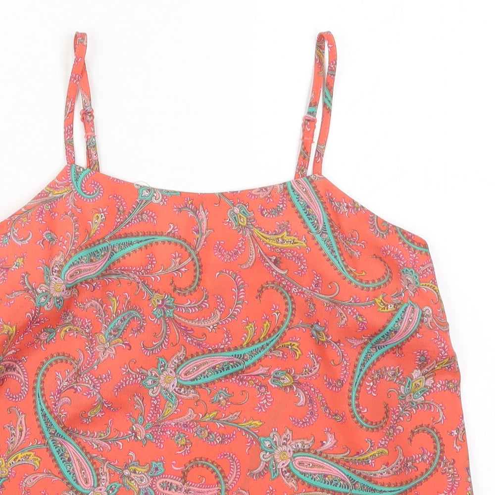 Womens UK Size 8 River Island Red Basic Tank