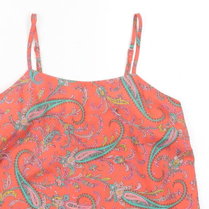 Womens UK Size 8 River Island Red Basic Tank