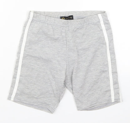 I SAW IT FIRST Womens Grey Striped  Biker Shorts Size 23 in