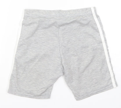 I SAW IT FIRST Womens Grey Striped  Biker Shorts Size 23 in