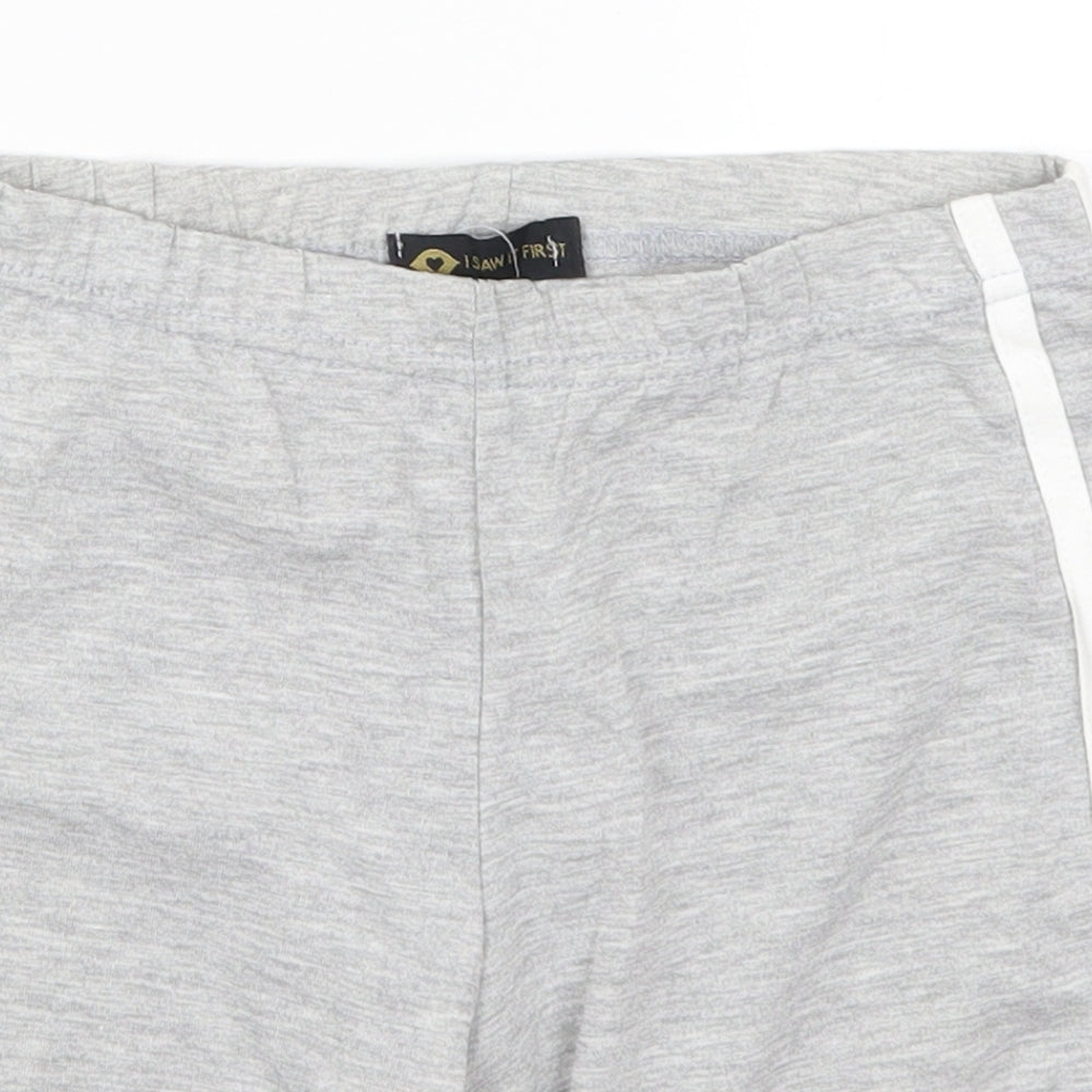 I SAW IT FIRST Womens Grey Striped  Biker Shorts Size 23 in